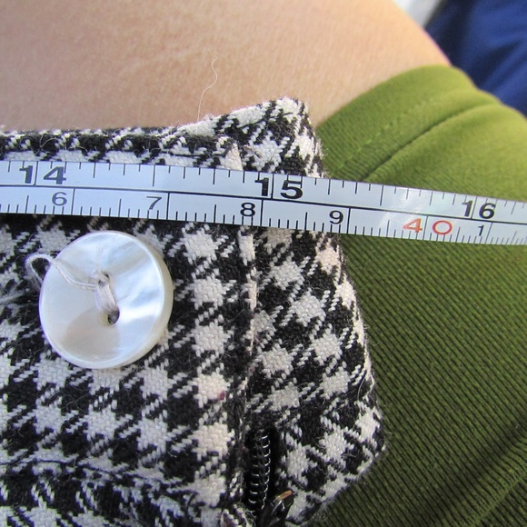 Classic Black and White Checkered Wide Leg Pants - Picture 6 of 6